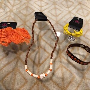 Paparazzi 4pc Jewelry Set - Orange Tassel & Boho Earthy Vibes